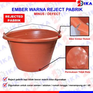 TERMURAH ! Ember cor hijau / ember murah / ember cupang (BARANG REJECT PABRIK ADA MINUS BIBIR ROBEK)