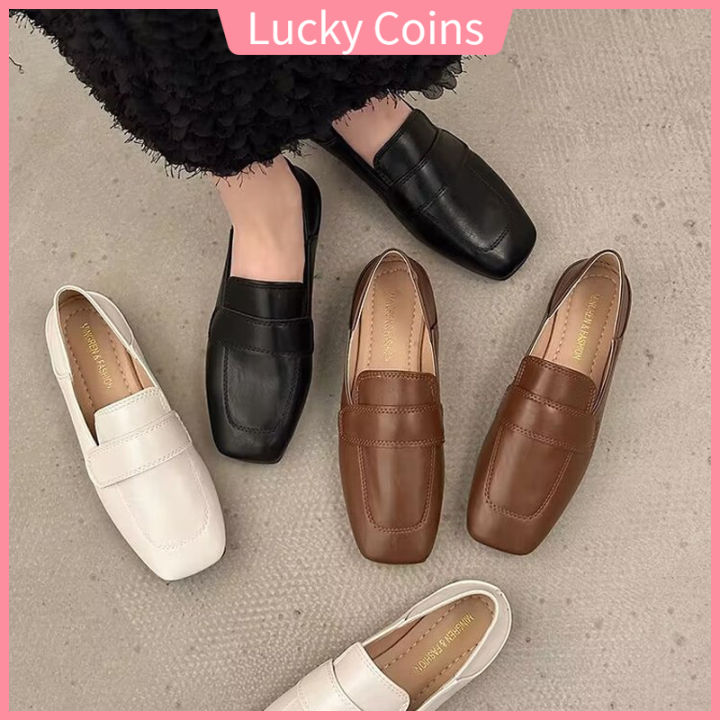 French Flat Shoes Mary Jane Shoes New Flat Buckle Strap Square