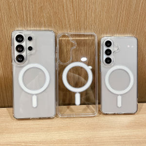 2026 New Magnetic Clear Phone Case For Samsung Galaxy S26 S25 S24 S23 S22 S21 Plus Ultra FE for Magsafe Transparent Cover Funda