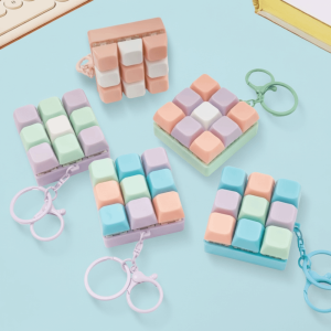 MIRELINA Nine-Key Design Fidget Toy Keyboard Keyboard Button Random Colors Nine-Key Fidget Toy Portable Freely Assembled Keychain Button Toy For Adults