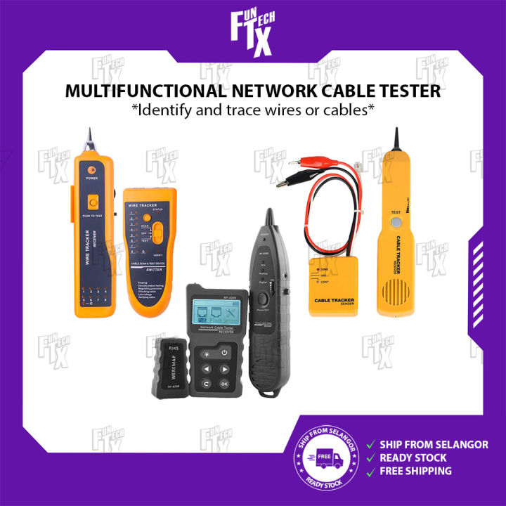FunTechX Multifunctional Network Cable Tester - Continuity Testing ...