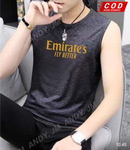 Kaos Tanktop Pria Dewasa Motif Etihad / Kaos Singlet Pria Dewasa / Kaos Buntung Olahraga Gym Keren