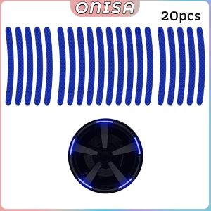20pcs Car Wheel Hub Reflective Sticker Tire Rim Luminous Stickers High Bright Auto Exterior Tire Sticker for Night Safety Driving