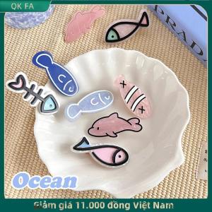QK FA ✨ Hàn Quốc Phong Cách Sáng Tạo Ít Cá Xương Kẹp Tóc Barrettes Mùa Hè Phim Hoạt Hình Cá Heo Clip Vui Tóc Phụ Kiện Cho Phụ Nữ Mũ Nón