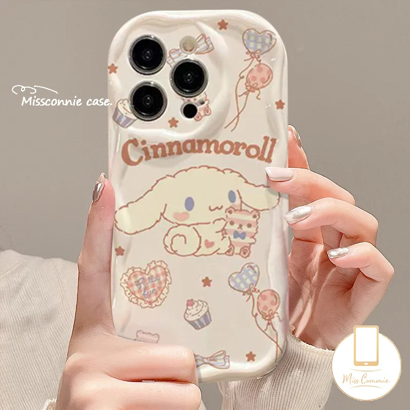 MissConnie Cartoon Happy Cinnamoroll Bear Graffiti Cute Love Heart Phone  Case Compatible For IPhone XR 6S Plus 7Plus 13 11 14 12 Pro Max X XS 