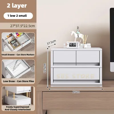 🌟SG STOCK🌟Home Office Drawer File Cabinet Drawer Storage Cabinet Desktop Organizer ABS Filing Cabinet With Wheels