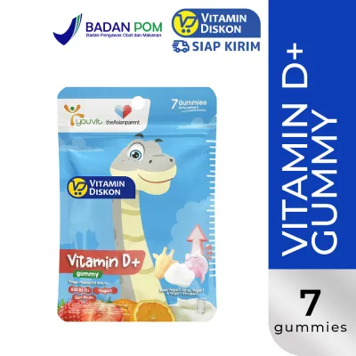 YOUVIT 600 IU VITAMIN D3+ | VITAMIN GUMMY ANAK 3+ TAHUN VITAMIN D3 DAYA TAHAN TUBUH IMUNITAS TUBUH KESEHATAN TULANG DAN GIGI