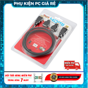 Cáp HDMI 3 Trong 1 Bộ Cao Cấp 1.5m - Hỗ Trợ HDMI/Mini HDMI/Micro HDMI Cho Laptop TV Máy Ảnh