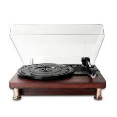 Vinyl Records LP Turntable Retro Record Player Built-in Speakers Vintage  Gramophone 3-Speed BT5.0 AUX-in Line-out RCA Output