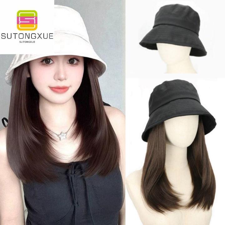 SUTONGXUE Tổng hợp Tóc Giả Mũ ngư dân Mũ tai bèo Tóc giả Tóc Giả Mũ ...