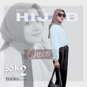 Choco Paris Premium Hijab Segi Empat Polos Nabila Series by Rania Hijab Kerudung Segi Empat Polos