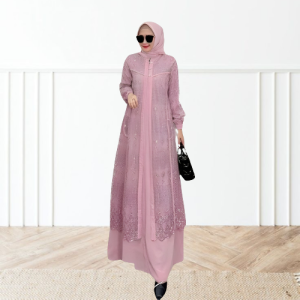 Dress Wanita Korean Style Hayya Dress BO Bahan Ceruty Babydoll Gaun Pesta Kondangan Mewah Kekinian
