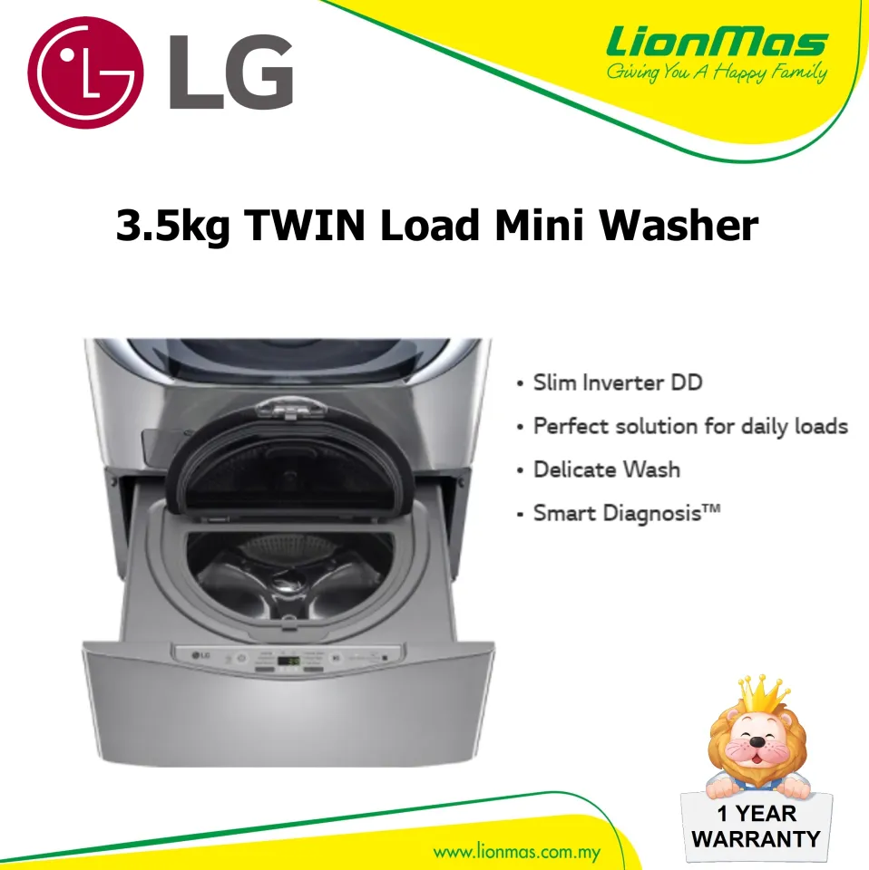LG Twin Load Mini Washing Machine T2735NTWV Lazada Lazada - Main Image