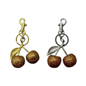 Thời trang Mặt dây chuyền Anh Đào Charm Gắn Túi lung linh hình dạng Móc treo chìa khóa độc đáo tuyên bố thời trang Keychain cho sử dụng thường nhật