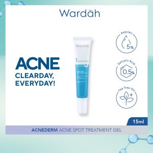 Wardah Acnederm Series | Cleanser Toner Day Night Cream Acne Pore Blackhead Gel Face Powder