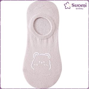 Suomi Boat Socks Female Shallow Mouth Bear Cute Japanese Cartoon Socks Spring And Summer Thin Socks