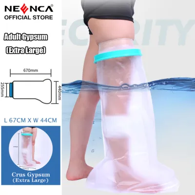 NEENCA Gypsum (Extra Large) Full Leg Cast Protector for Shower Waterproof Leg Cast Covers for Shower Full Leg Watertight Protection to Broken Leg Knee Replacement Surgery ACL Post Surgery Reusable(L67CMxW44CM)
