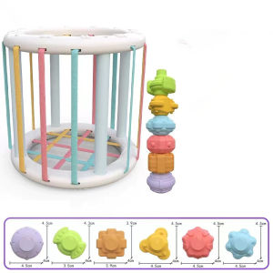 Baby Shape Sorting Colorful Montessori Learning Educational Toys Children Shape Motor Skill Brain Develop Play