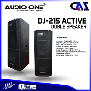 Speaker Lapangan Audio One Aktive Pasive Type DJ 215 Speaker Double 2 x 15 inch 1200Watt 1UNIT GARANSI RESMI | DMS