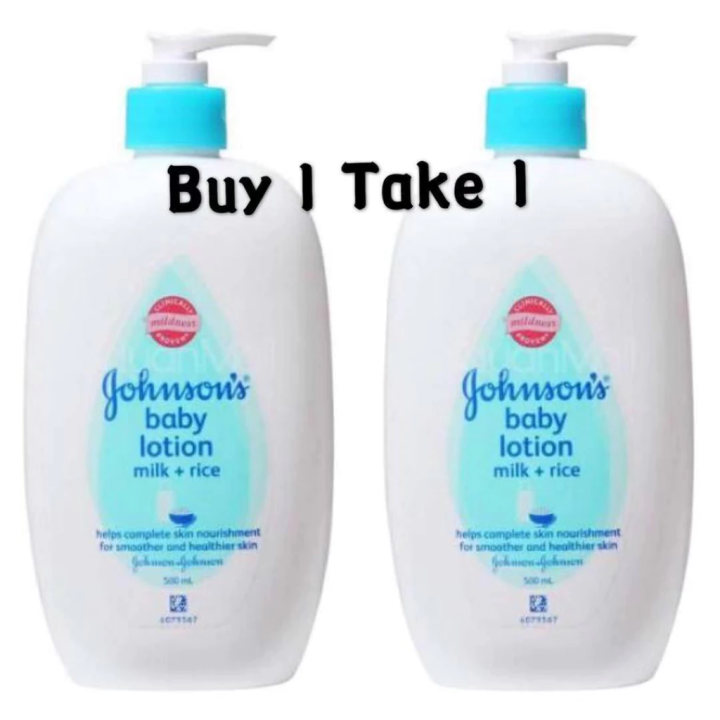 Milk Rice Loction ( BUY 1 TAKE 1 ) Johnson's Baby Milk + Rice Lotion 500ml | Lazada PH