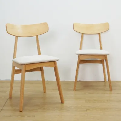 MUSE Design NAKASU MUJI STYLE Solid Wood Dining Set-kerusi makan solid