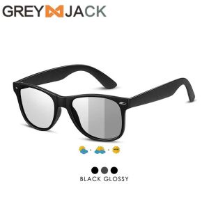 GREY JACK/kacamata Antiradiasi Blueray Photocromic 2IN1 TR90 Style Kotak Simple Fashion Pria dan Wanita Terbaru 2140