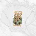 Leave Me Alone Size M - XXL Crewneck Sweater Wanita Lucu Ala Korea. 