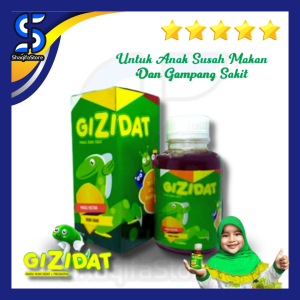 GIZIDAT MADU ANAK Asli 100% Original BPOM - Vitamin Untuk Penambah Berat Badan Dan Nafsu Makan Anak Terampuh Terpercaya  - Vitamin multivitmin Nutrisi Suplemen Herbal Madu Ikan Sidat