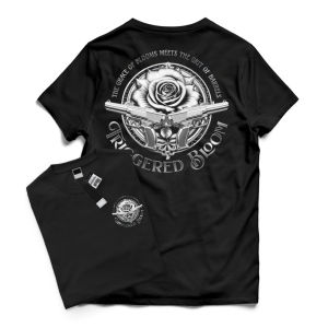 Baju Distro Kaos Atasan TRIGGERED BLOOM Bahan 24s tebal nyaman