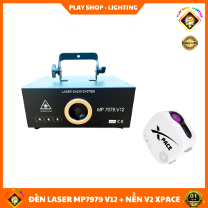 XPACE Đèn Laser MP7979 V12 Chiếu Hình Con Vịt Hiệu Ứng 3D Dùng Cho Phòng Bay Karaoke Sân Khấu