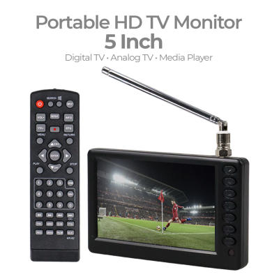 SMART Taffware Portable HD TV Monitor 5 Inch DVB-T2 + Analog - D5 - Black