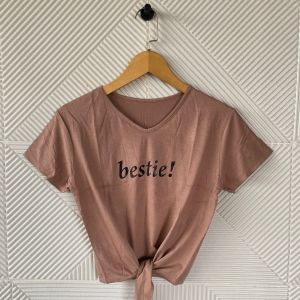 atasan kaos crop top ikat depan lengan pendek wanita/atasan wanita terbaru korean style/t-shirt