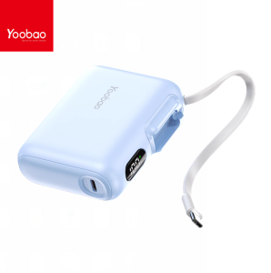 Original YOOBAO Q12 Compact & Handy Quick Charge with Type-C Own Line Design 10000mah Power Bank with Digital Display