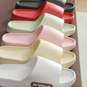 2025 New Style CoupleS Slippers WomenS Thick-Soled Home Bathing Slippers MenS Soft-Soled Outdoor Slide Sandals