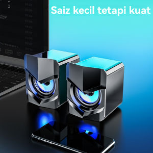 Computer Speaker 4d Stereo Light Speaker Laptop Desktop Mini Speaker Smartphone Tablet GoodsComputer audio good sound quality desktop small speaker home laptop wired subwoofer speaker esports impact special in stock