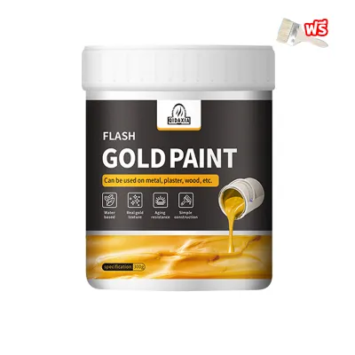 【แถมแปรง】1000g สีทองทาพระ สีทองคำแท้ สีอะคริลิคสีทอง 50 ปีไม่จางหาย กันน้ำกันสนิม ไม่มีกลิ่น เนื้อสัมผัสทองคำ สีทองทากันน้ำ gold paint