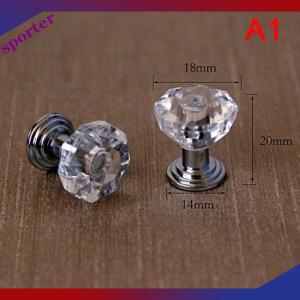 Sporter 10 cái núm Pha Lê Acrylic tay nắm kéo ngăn kéo tủ bếp núm cửa tủ kim cương