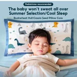 Breathable Cassia Seed Baby Pillow with Sweat Absorption Comfort Sleep Design for Infants 0-6 Years