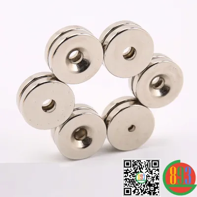 Nam châm trắng có lỗ tròn - Nam châm đất hiếm lực hút siêu mạnh nhiều kích thước cho hộp quà túi xách đồ chơi