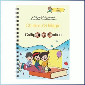 หนังสือฝึกเขียนอักษรวิจิตรศิลป์ แบบฝึกหัดการติดตาม สมุดลอกลาย พกพาสะดวก ไอคอนผลไม้ ความรู้ด้านตัวเลข