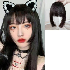 3D Full Cover Hime Cut Princess Bang Women Top Front Neat Hair Bangs for Anime Cartoons Cosplay Princess Cut Air Bangs