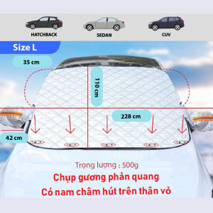 Tấm Che Nắng TCN3 Chống Nóng Kính Lái Ô Tô Xe Hơi 4 Lớp Tráng Bạc