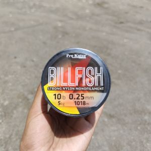 Senar Pancing Monofilamen Pro Katsu Billfish 1Km Warna Light Black untuk Pancing Laut dan Ikan Lipuk