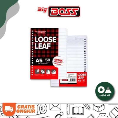 Loose Leaf Bergaris A5 / Isi Kertas File Binder SIDU Big Boss isi 50