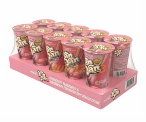 [VIRAL] 10X44G Meiji Yan Yan Stick Cracker with DIP Cream Snack (10CUPS)