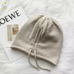 Dệt Kim Mũ Beanie rộng Hat Phụ Nữ Người Đàn Ông Dây Kéo Kpop Slouchy Mũ len Mùa Đông Mùa Xuân Ấm Áp Mềm Mại Skullcaps Ngoài Trời Windproof Nắp ca-pô