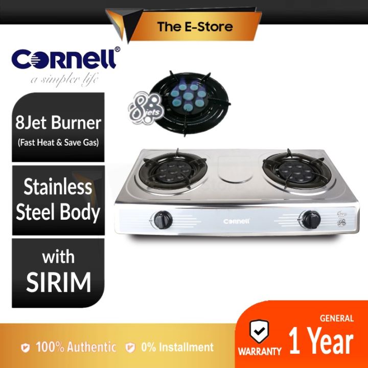 Cornell Stainless Steel Panel Gas Stove with 8 Jets Burner CGS