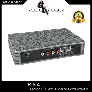 ROCKPOWER Car Audio R-8.4 Plug & Play 8-Channel 31-Band Car DSP Car Digital Signal Processor with 4-Channel Power Car Amplifier/Usb/Bluetooth NO CUTTING WIRE