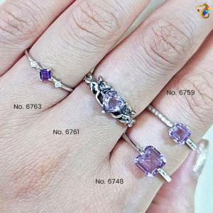 Graduation Grade Amethyst S925 Silver Rings (4 Types to Choose)