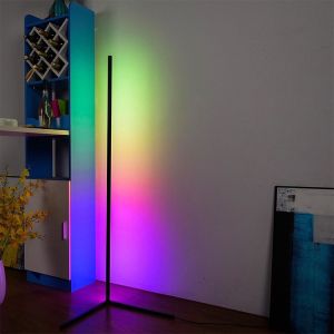 S&K Led Corner Light Multicolor Selector Minimalist Nordic Light RGB Atmosphere Floor Lamp Corner Floor